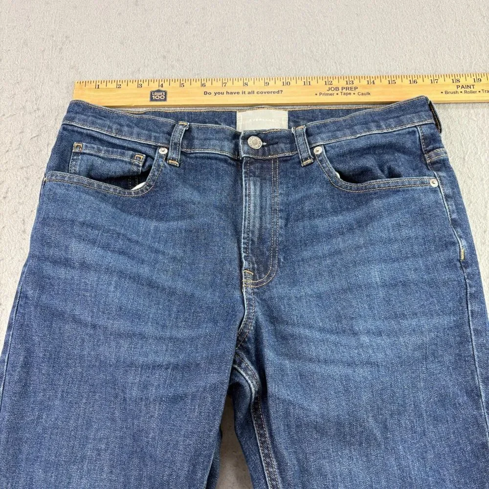 Everlane‎ Jeans Mens 33x32 Blue Slim Straight Denim Medium Wash